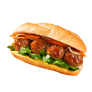 Grilled Beef Meat Balls Banhmi