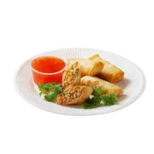 Chicken or Vegetable Spring Rolls (4 pcs)